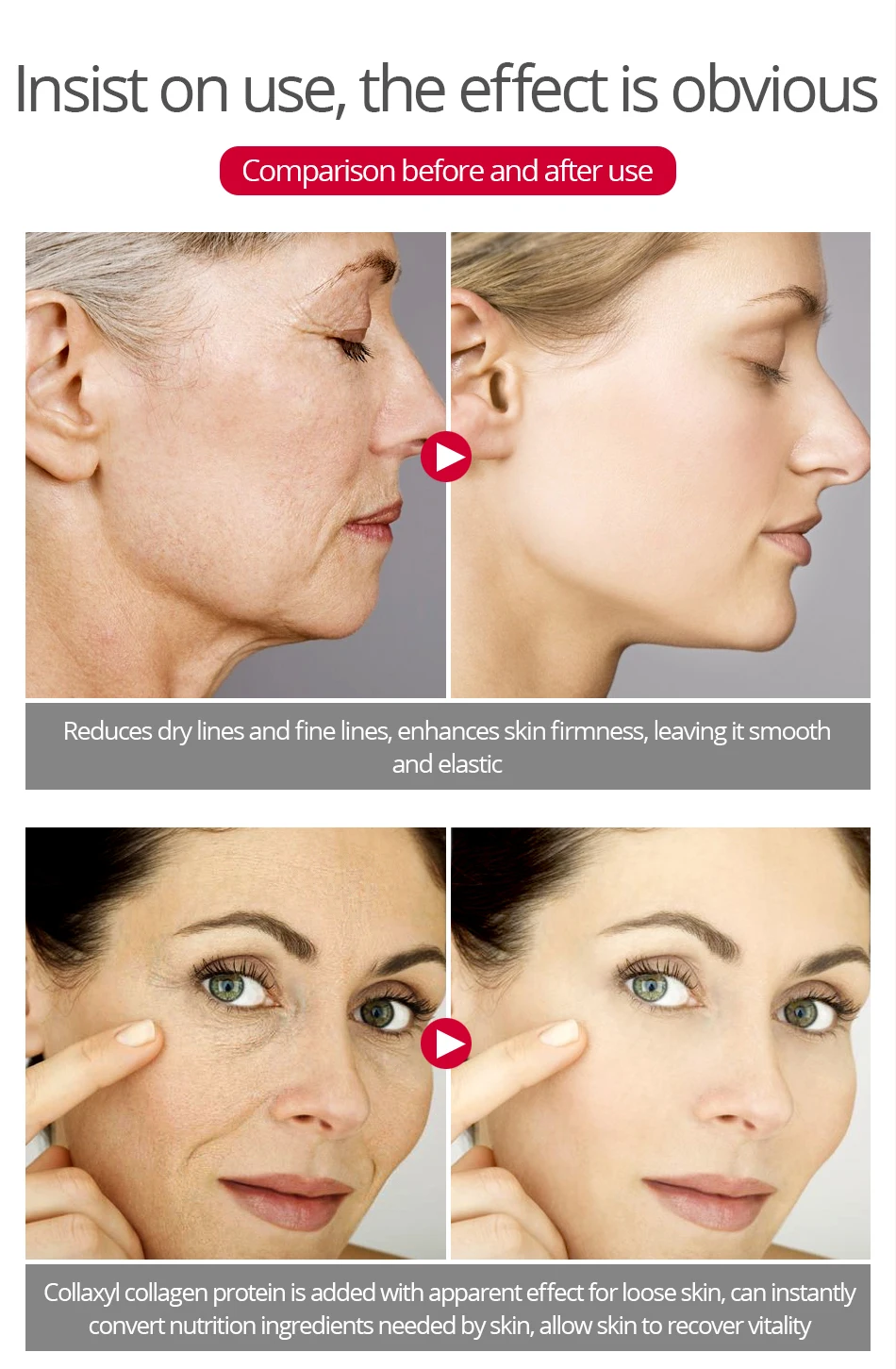 Snail Face Cream Collagen Anti-Wrinkle Whitening Facial Cream Hyaluronic Acid Moisturizing Anti-aging Nourishing Serum Skin Care