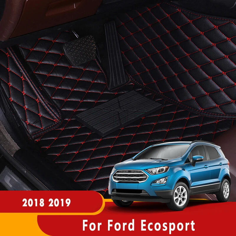 

Auto Interior Accessories Leather Waterproof Carpets Car Parts LHD Car Floor Mats For Ford Ecosport 2018 2019
