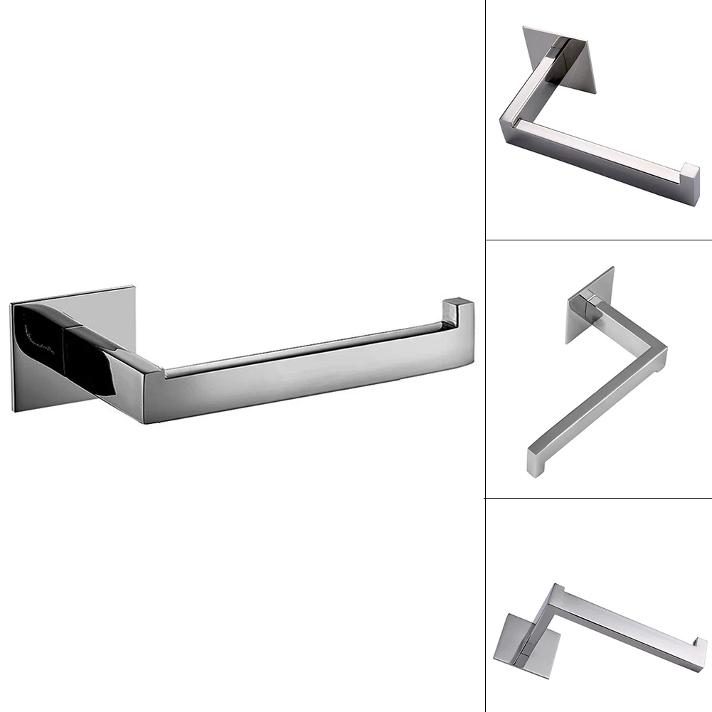

Hardware Decorative Home Stainless Steel Roll Bathroom No Drilling Wall Mounted DIY Toilet Paper Tissue Holder Rack Fixtures