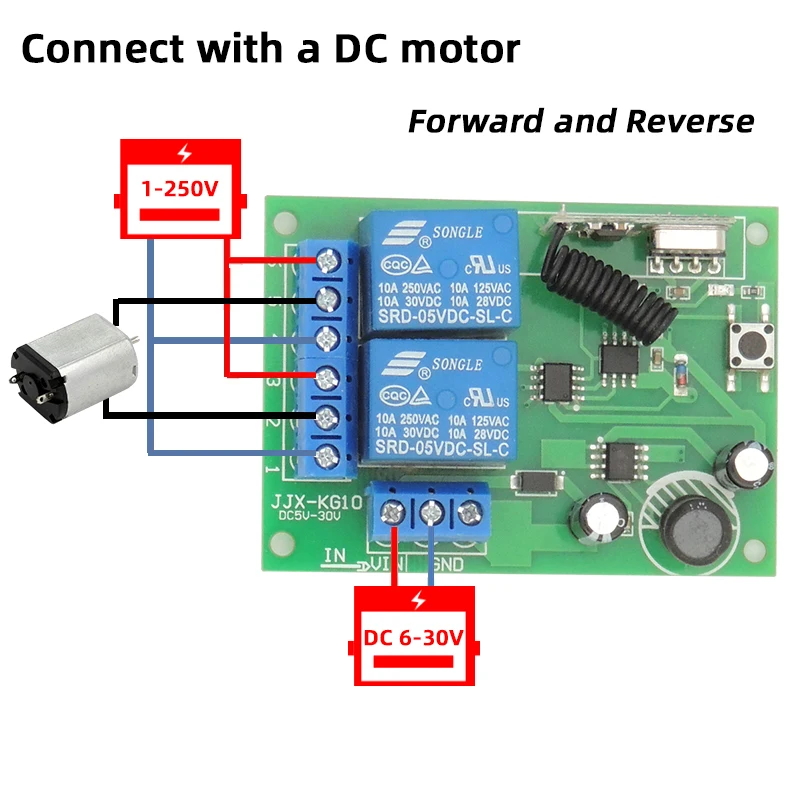 Interruptor de controle remoto sem fio 433mhz,