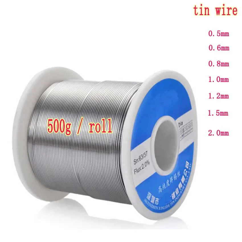 

Premium Soldering Wire 63/37 2%Flux Tin Lead 0.5~2mm Rosin Core Soldering Wire Reel Melt Rosin Core Solder Soldering 0.5kg/pc
