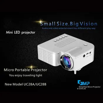 

UC28B Mini Draagbare LED Projector 1080 P LCD Multimedia Home Cinema Theater USB TF LED Beamer Projector voor Thuisgebruik hot