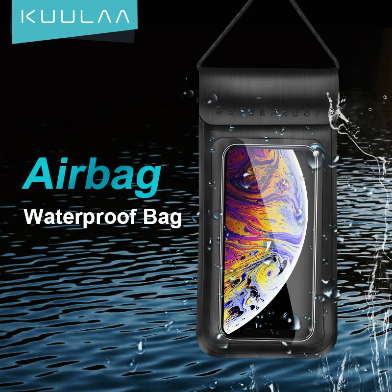 

KUULAA Waterproof Phone Pouch Underwater Swimming Bag for Xiaomi iPhone Huawei Samsung Mobile Phone Diving Swim Spa Boat