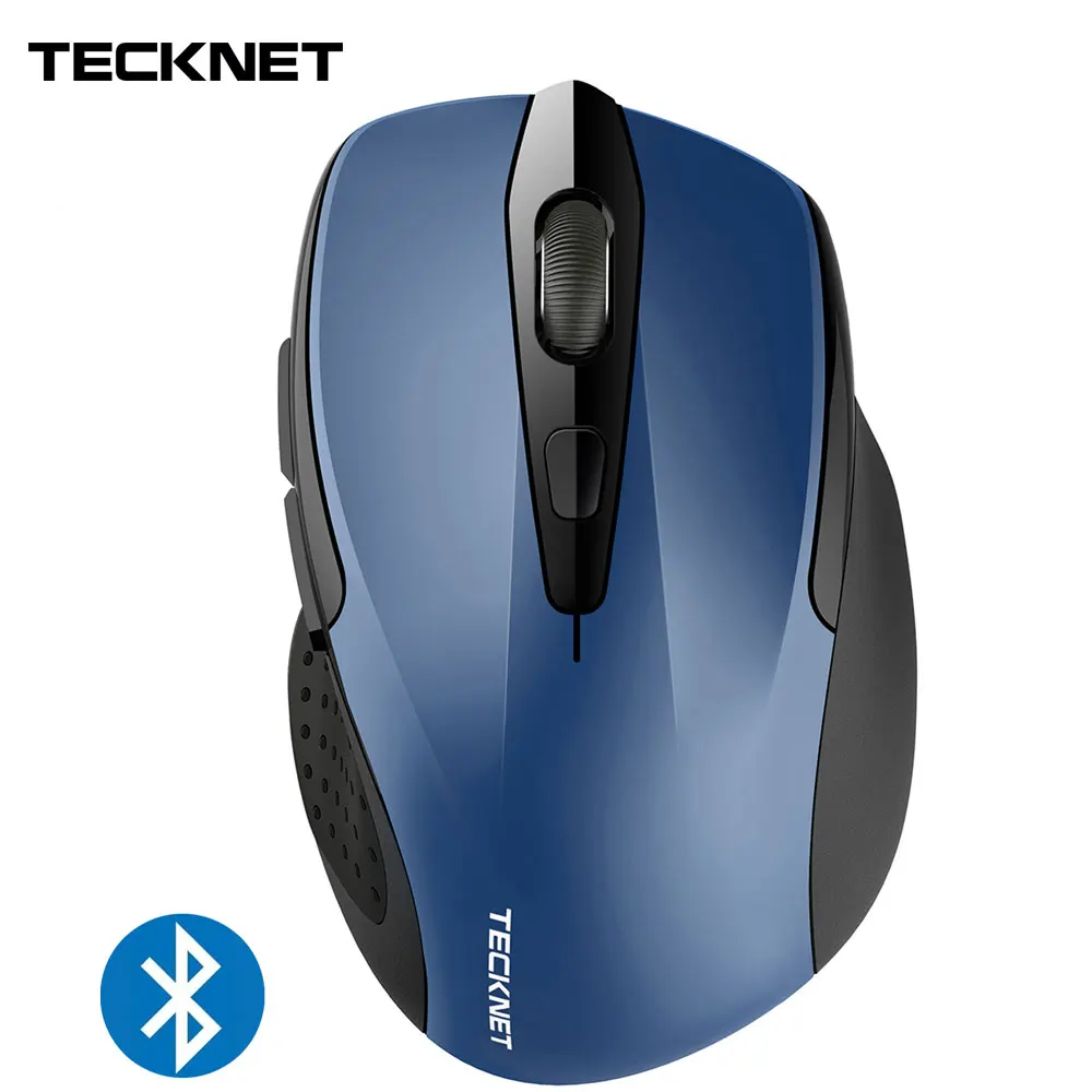 TeckNet Bluetooth мышь BM307 синий 2600 точек/дюйм беспроводная автоматический сон