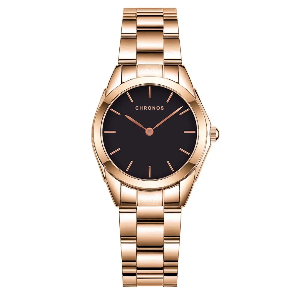 

CHRONOS Womens Watch Japan Quartz Movement High Quality Watches Women Stainless Steel Ladies Watch Clock Dropshipping