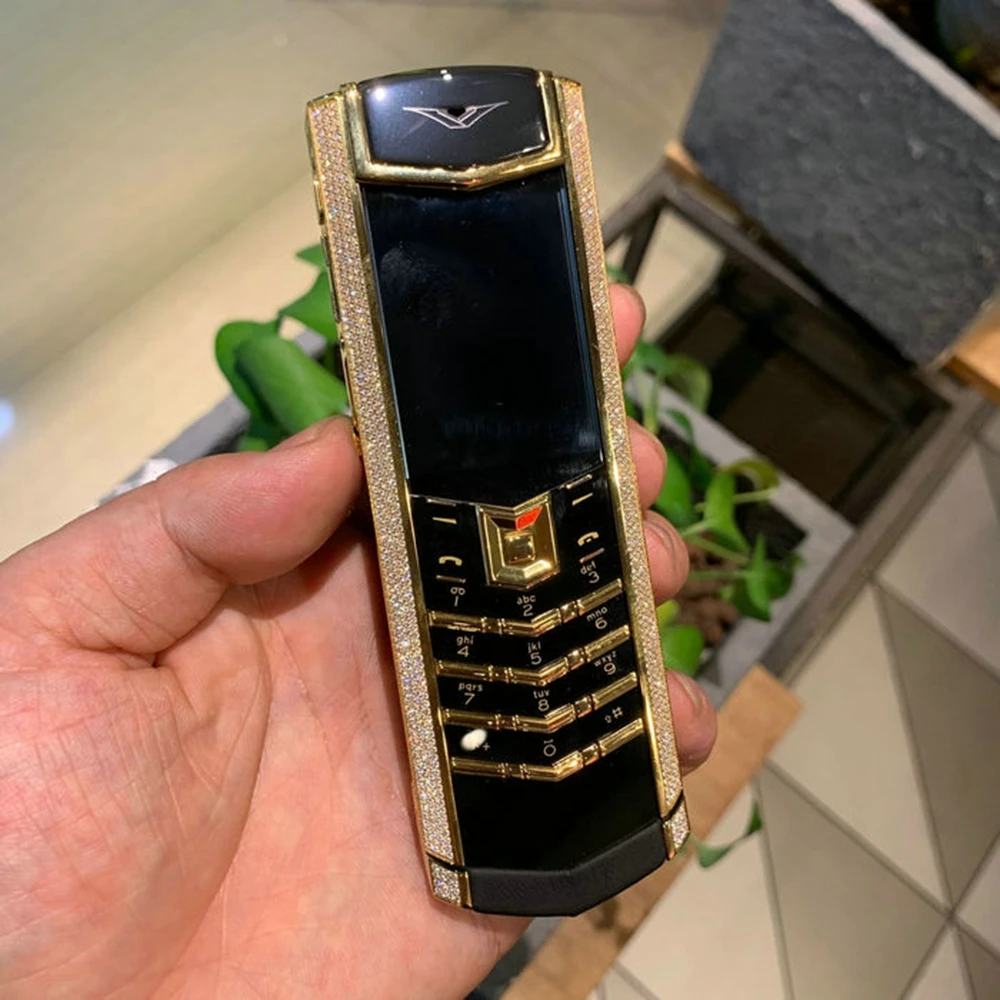 Refurbished Original 1:1 VERTU K8 Mobile Phone Full Diamond Mobile Phone A Noble Gift for Your Noble Wife iphone 8 refurbished