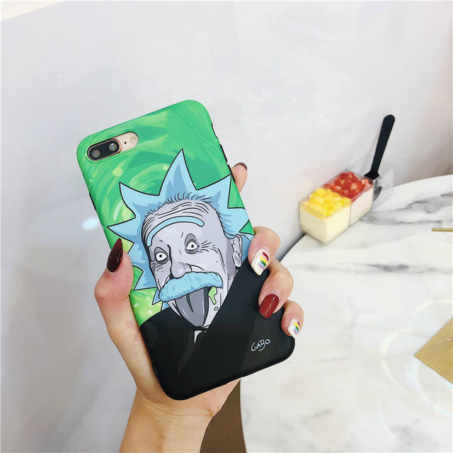EINSTEIN RICK AND MORTY STYLE IPHONE CASE