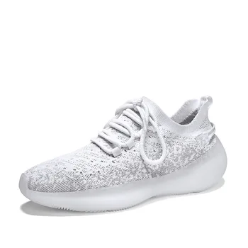 

2018 luxury casual male leisure deportivas shoe sport la white fabric zapatillas sneaker breathable mens slip on low dress man