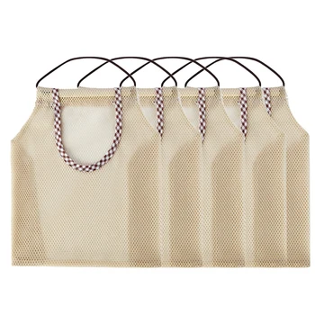 

5Pcs Vegetable Garlic Net Bag Storage Bag Fruit Protection Net Bag Yarn Net Bag Eye Insect Repellent Filter Woven
