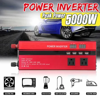 

Pe ak 5000W Inverter 12V 220V Car Inverter Voltage Transformer Converter Modified Sine Wave 12/24V To 220V Solar Inverter