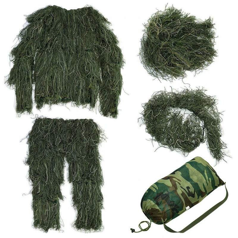 Камуфляжный охотничий костюм Ghillie одежда для секретной охоты воздушной стрельбы