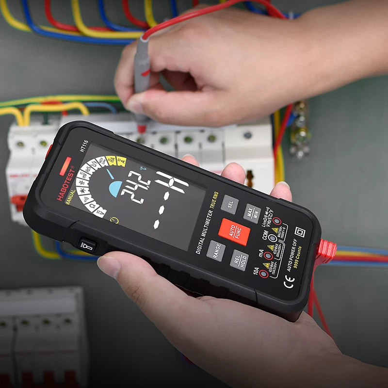 Professional Smart Multimeter Digital HT116 Auto Range 1000V 10A Tester Ohm Hz Capacitance REL True RMS AC DC DMM Multitester