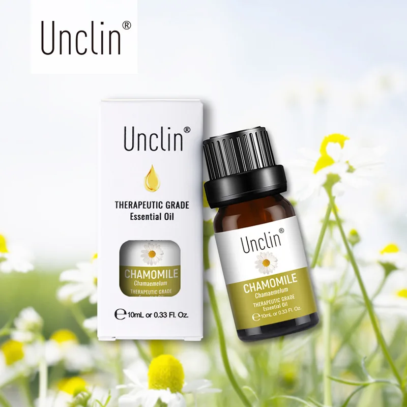 Чистые эфирные масла ромашки Unclin 10 мл с подарочной коробкой для ароматерапии