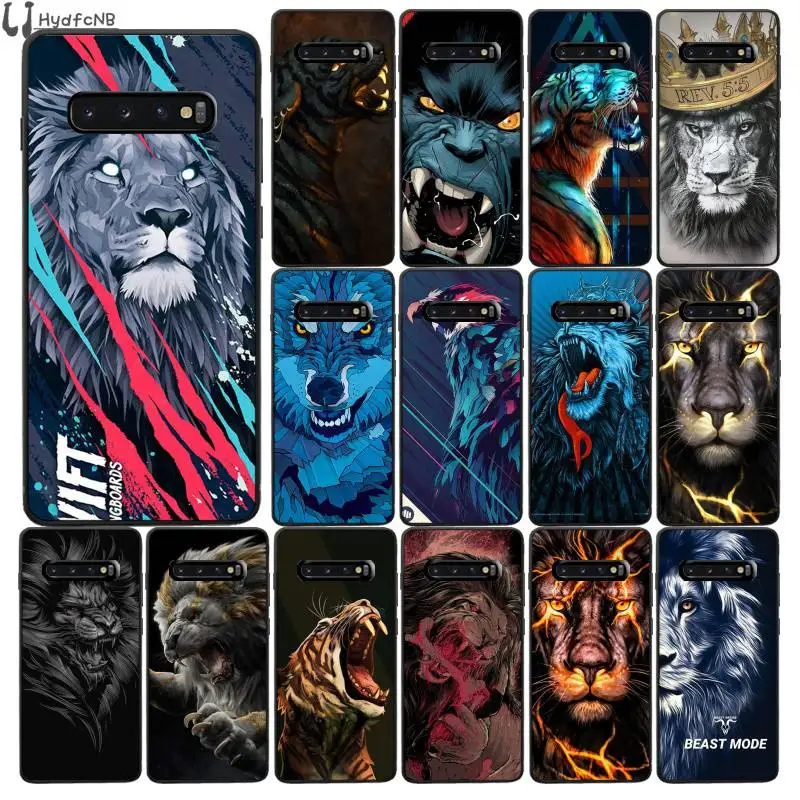 Чехол для телефона с рисунком зверя тигра льва Для samsung S9 plus S5 S6 edge S7 S8 S10 E