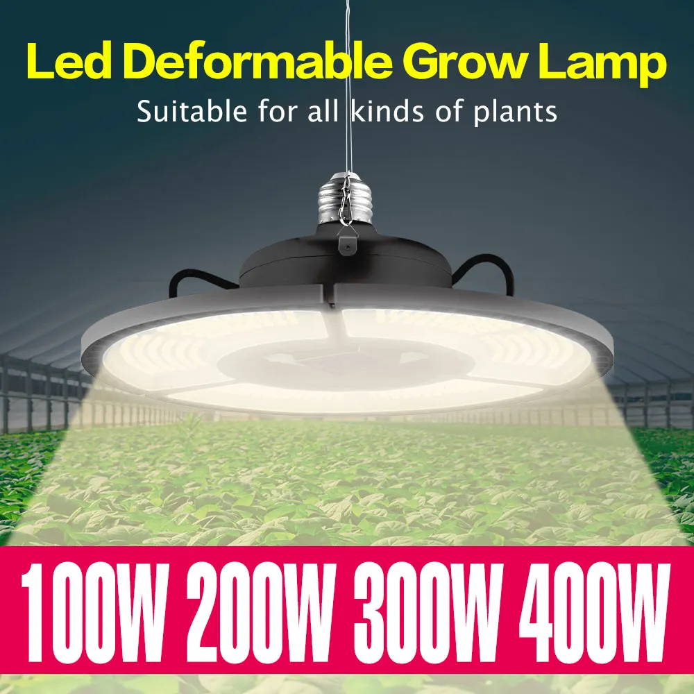 

E27 Led Deformable Waterproof Plant Lamp 220V Led High Power 400W Grow Light E26 Led Full Spectrum Phyto Lamp 110V Indoor Growth