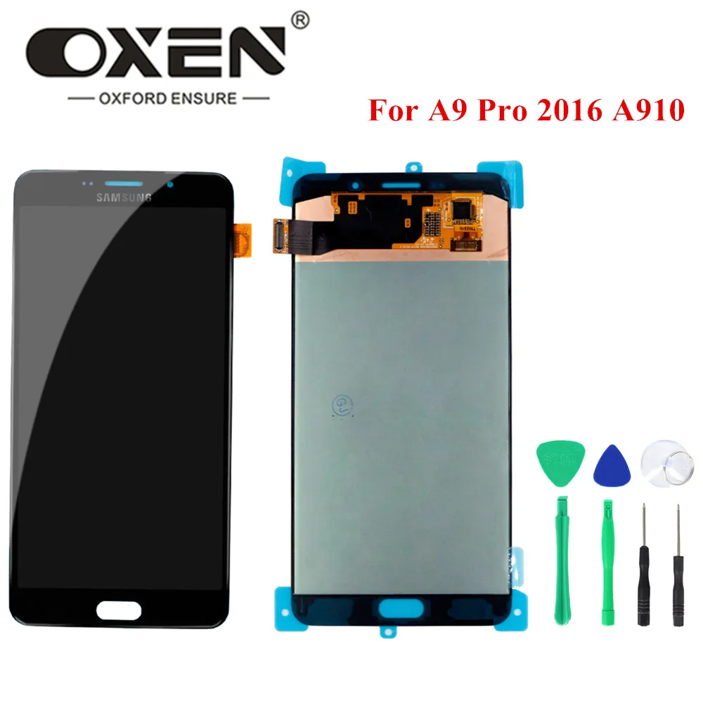 OXEN для SAMSUNG GALAXY A9 Pro 2016 ЖК экран сенсорная панель A910 A9100 A910F дисплей 6 0 дюймов