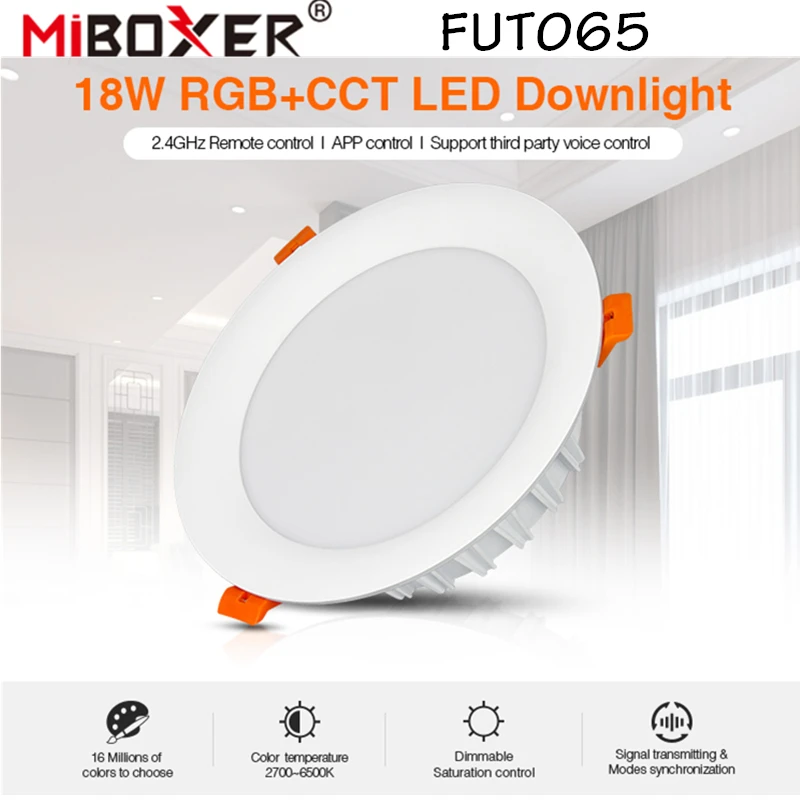 MiBoxer 6W 9W 12W 15W 18W 25W RGB+CCT LED Downlight Ceiling Spotlight FUT060 061 062 FUT063 FUT064 FUT065 FUT066 FUT068 FUT069 down lights led