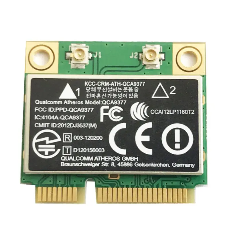 2020 новый для Atheros QCA9377 двухдиапазонный BT4.2 WIFI модуль мини PCI E беспроводной адаптер