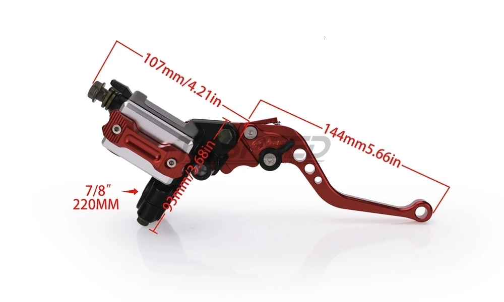 Мотоцикл 7/8 22 см главный цилиндр рычаги гидравлический тормоз насос ручка руль рычаг резервуар Набор для HONDA Yamaha