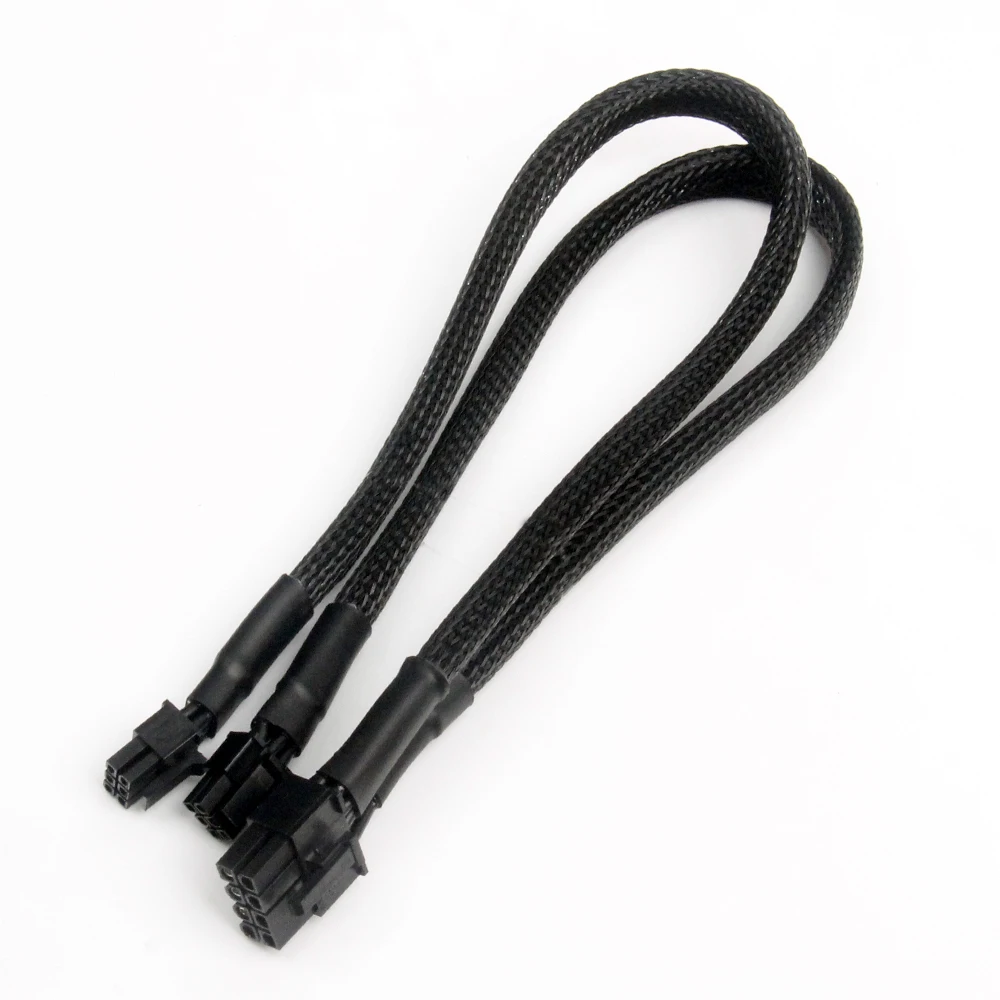 Двойной Mini 8 6-контактный PCI Express графический адаптер питания Плетеный втулка