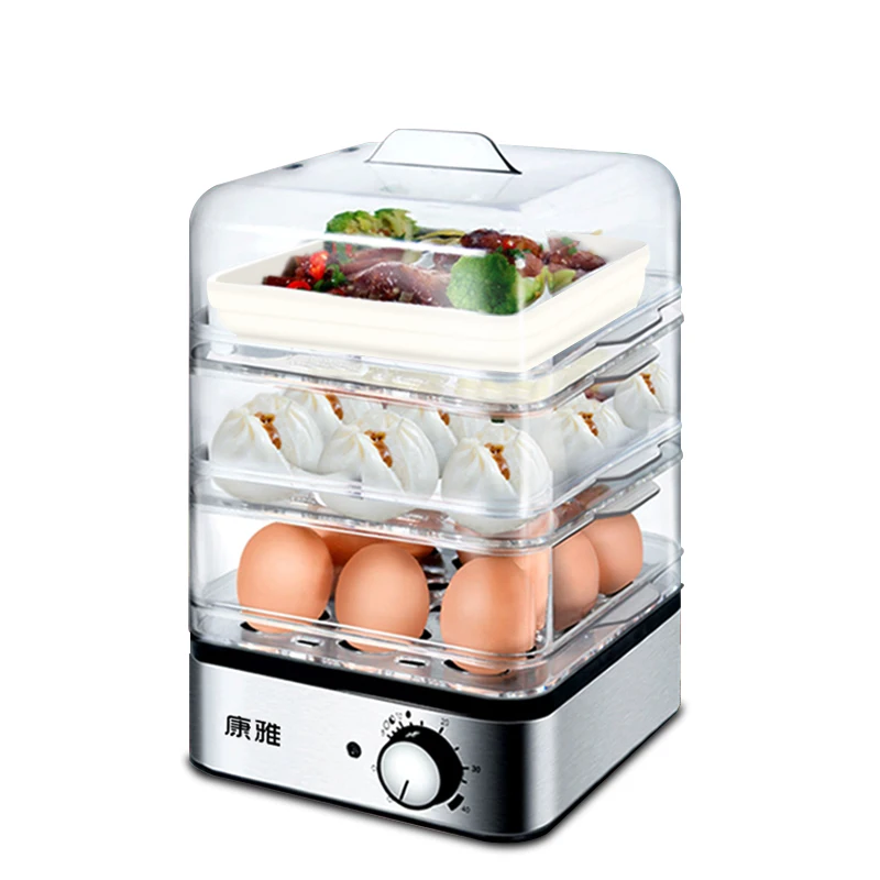Egg Boiler Electric Steamer Multifunction Stainless Steel Three