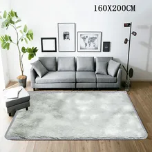 Серый ковер, крашеные плюшевые мягкие ковры для спальни, гостиной, Противоскользящие коврики для спальни, водопоглощающие ковры