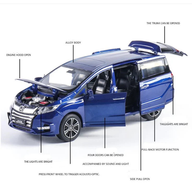 1:32 HONDA ODYSSEY внедорожник игрушечные машинки металлическая модель автомобиля звук
