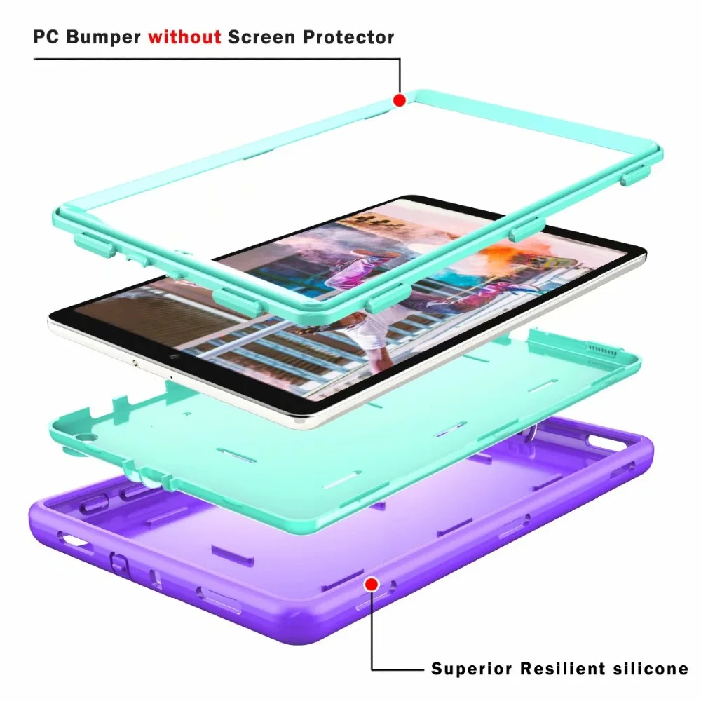 Чехол для Samsung Galaxy Tab A 10,1 T510 T515 SM-T510 планшет ударопрочный жесткий чехол сверхмощный силиконовый прочная стойка