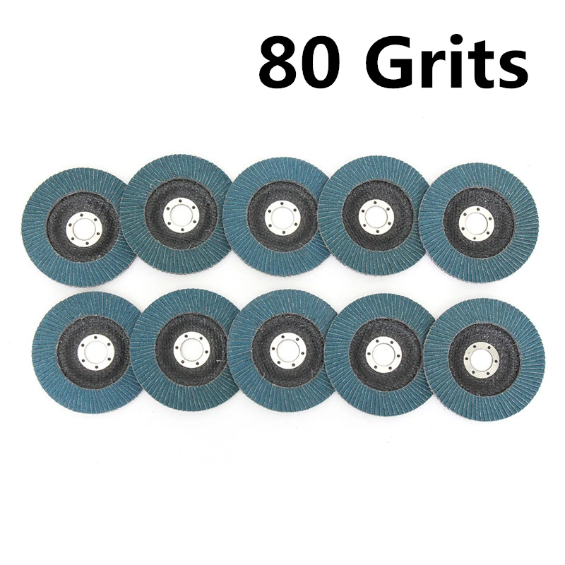 10Pcs Flap Sanding Disc 125mm 40/60/80/120 Grits Round Sandpaper Sanding Paper Discs 5 inches Grinding Wheels Flap Discs - Цвет: Зеленый