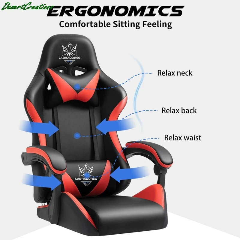 Gamers Choose Ergonomic High Back Soft Sponge Leather Gaming Chair