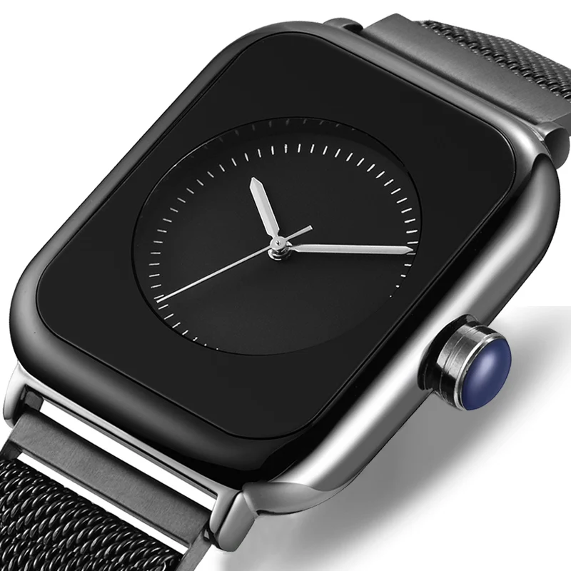 Роскошные Брендовые Часы для женщин черные розовые золотые магнитные часы с