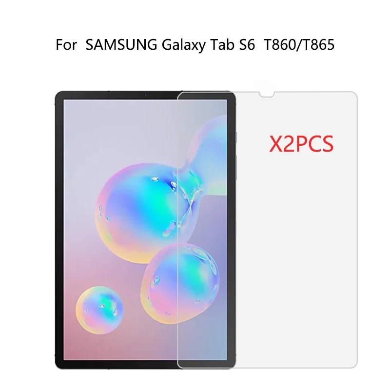2x9 H HD протектор экрана из закаленного стекла для 10," SAMSUNG GALAXY Tab S6 SM-T860N T865 T867 планшетный ПК - Цвет: Прозрачный