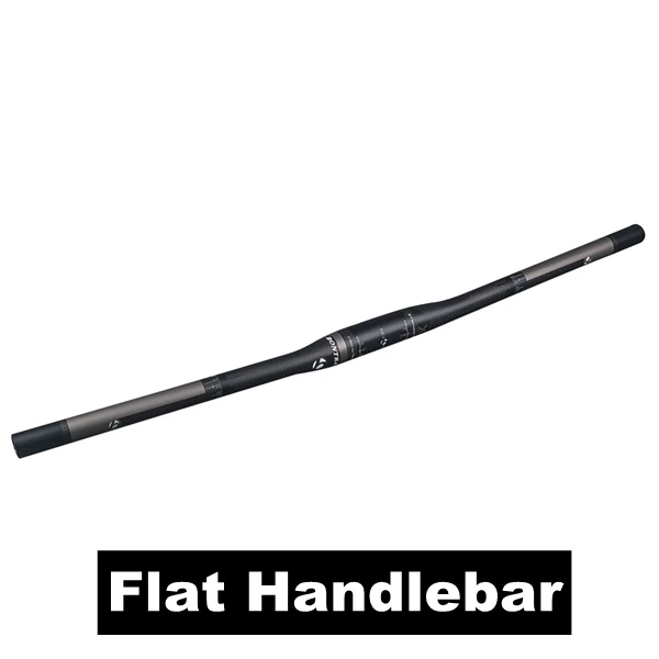 Flat Handlebar Матовый черный xxx углеродное волокно Mtb комплект рулей для велосипеда плоский или подъемный Руль+ стержень+ подседельный штырь Запчасти для горного велосипеда - Цвет: Flat Handlebar