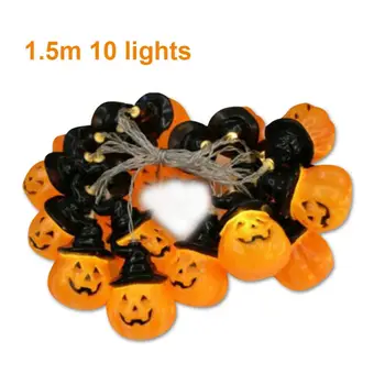 

10/20 LED Pumpkin Maple Leaf Garland String Lights Halloween Pumpkin Lights for Halloween Thanksgiving Fall Decoration Light 12