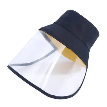 

Kids Dust Proof Anti Droplet Sun Protection Removable Mask Protective Bucket Hat Transparent Anti Splash Face Covering Mask