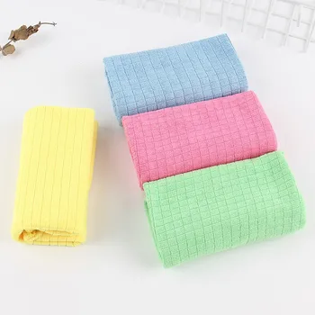 

Superfine Fiber Cleaning Cloth Strong Decontamination Wash Dishes Wash Pot Cover Kitchen Cleaning Cloth Grid 30*40 Cloth