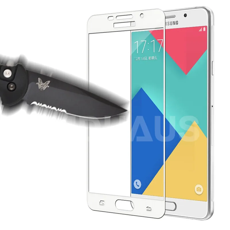 9D полное Защитное стекло для samsung Galaxy A3 A5 A7 A6 A8 Plus A9 закаленное защитное стекло для экрана чехол