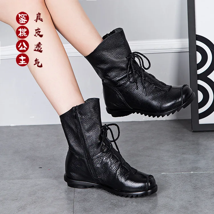 

Women's boots shoes new short boots casual leather Martin boots thick with soft bottom boots warm women's boots comfortableshoes
