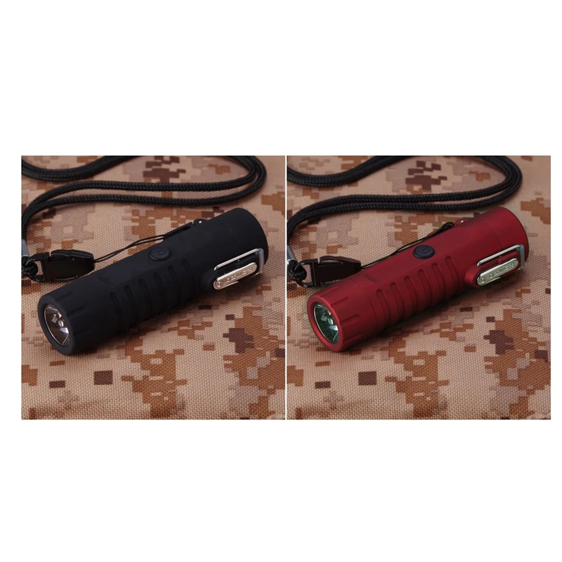 ELOS-2x Многофункциональный Usb Водонепроницаемый двойные дуги зарядки зажигалка с Фонарик светодиодный светильник(черно-красный