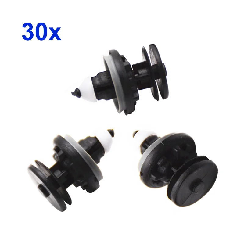 

30pcs Plastic Rivets 8mm Auto Fasteners Car Door Panel Clips Interior Trim Panel Retainer Mounting Clip for Focus C-Max 1257376