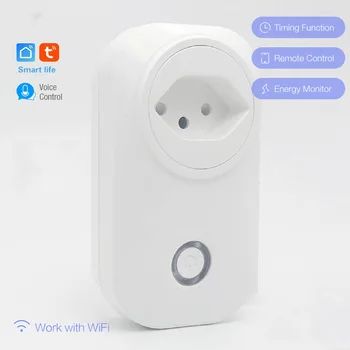 

EU Israel Brazil US BR Smart Plug Remote Control Time Switch Intelligent Memory Power-saving Works with Alexa/Google Assistant