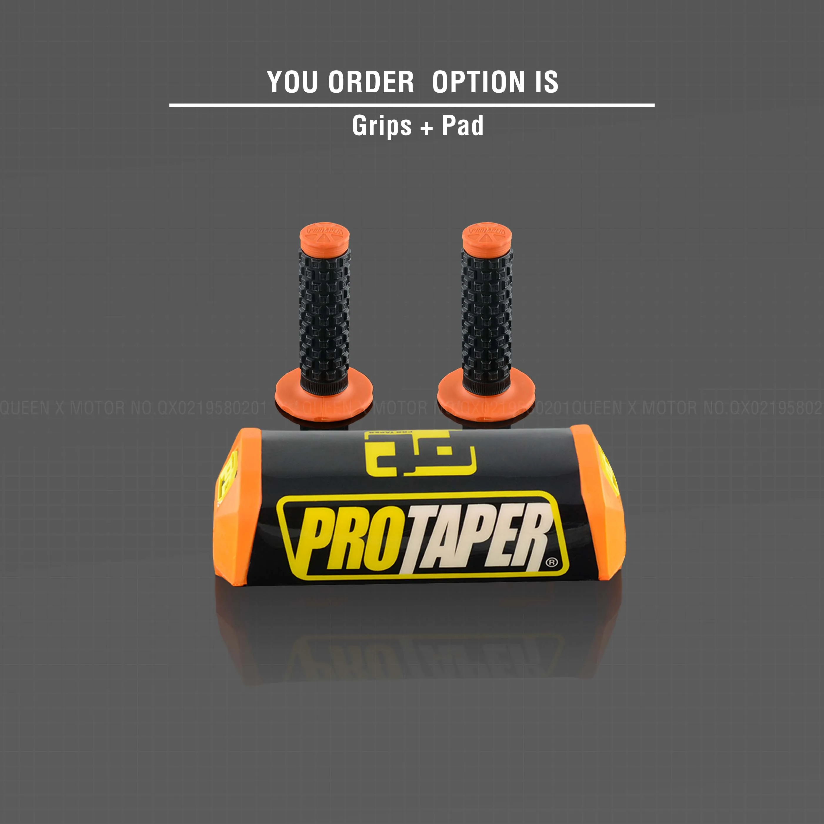 Руль для Pro Taper Pack Bar 1-1/" 6 дней Fatbar Колодки Ручки Pit Pro Racing Dirt Pit Bike мотоцикл с адаптер cnc - Цвет: Orange Pad Grip