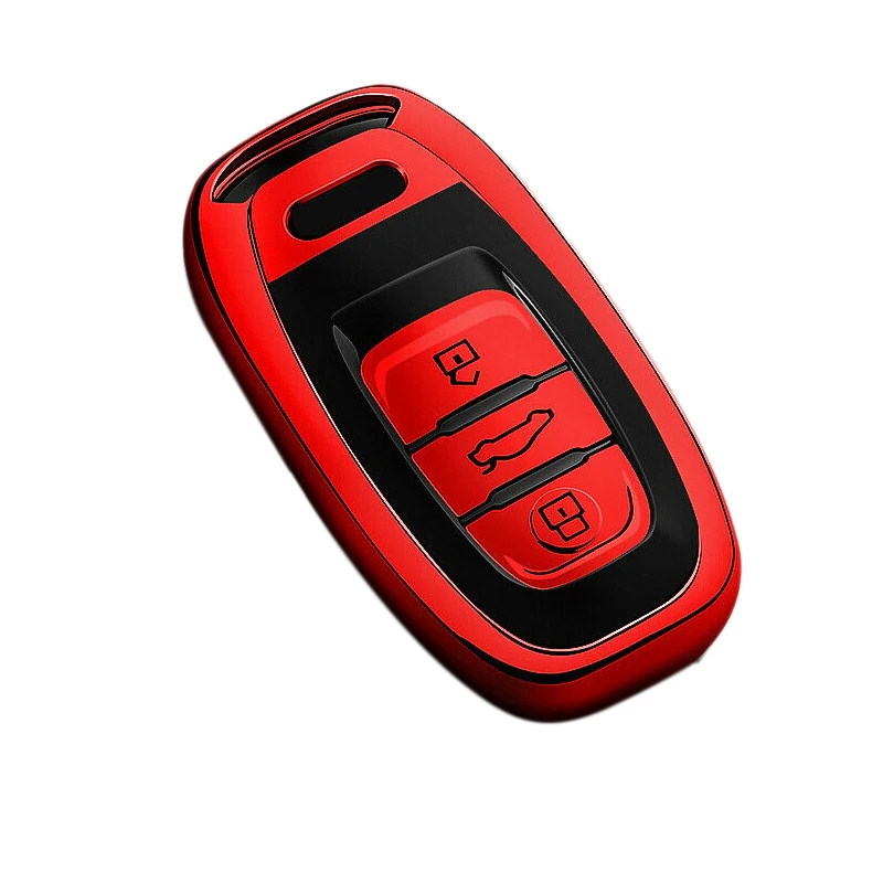 

Car Key Case TPU All Inclusive Three Button Key Protector Cover For-Audi A4 A4L A5 A6 A6L Q5 S5 S7 Car Styling