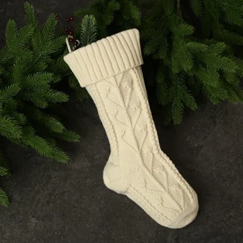

4pcs Christmas Gift Bags Xmas Knitting Socks for Christmas Tree Decoration