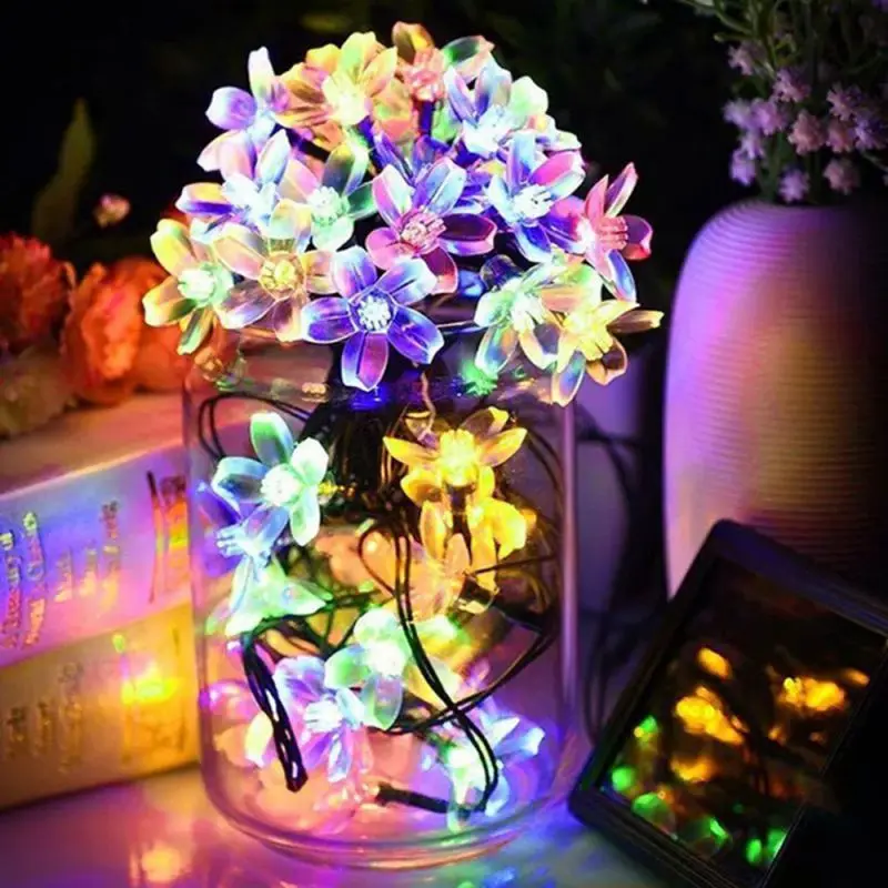 

2.1M Battery Powered Flower String Lights LED Fairy Twinkle Wire Lamps Bedroom Decorative String Lights