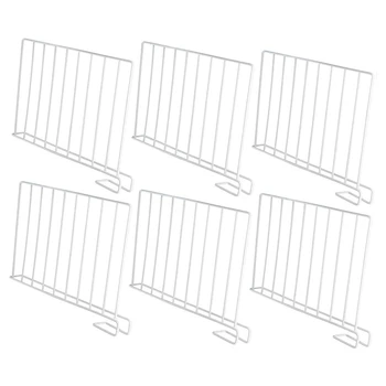 

Shelf Divider for Closets, Purses, Wood Shelves, Book Shelves and Libraries-Organizers for Home and Office-Set of 6