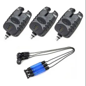 

Fishing Bite Alarm Set Portable Rainproof Light Sound Alert Electronic Alarms Indicator Supplies For Telescopic Fishing 2019