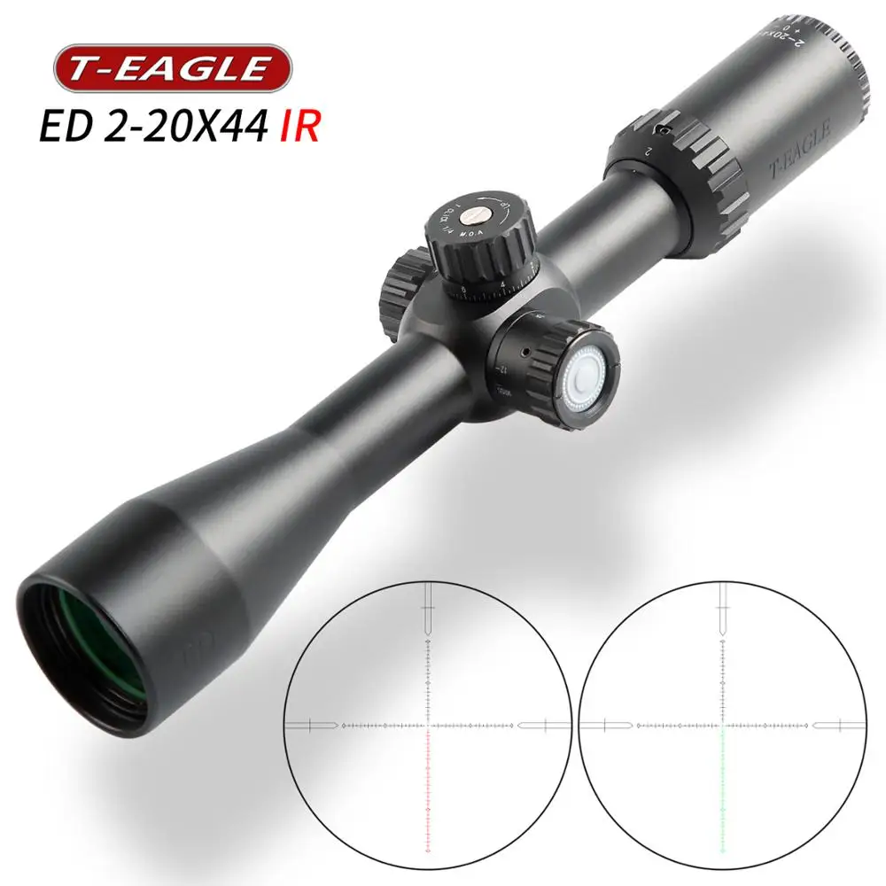 Горячая TEAGLE 2-20x44 ИК стрельба Охота прицел оптический прицел с подсветкой R& G прицел подходит 30-06 308 AR15