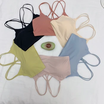 

new arrived Free Shipping Wrap bust Sexy cotton candy Vest young Girls students solid teenagers Underwear children