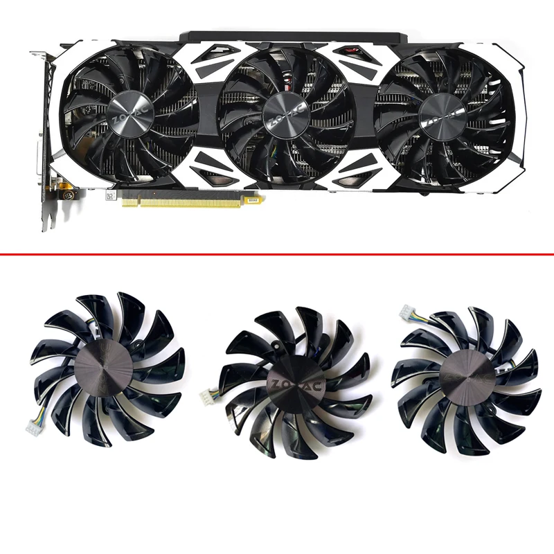 Nuovo 3Pcs 85Mm 4Pin Ga92S2U Rtx2060 Gpu Fan Per Zotac Geforce Rtx 2060 Extreme Plus Rtx 2070 Super-8Gd6 Extreme Plus Ventole Di Raffreddamento